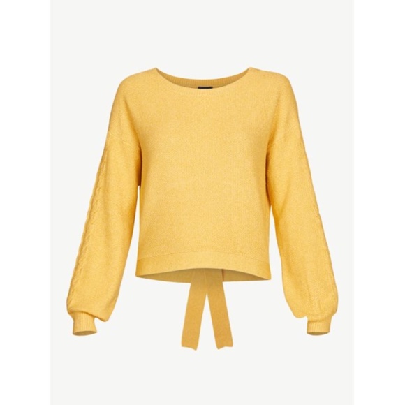 NEW Scoop Women's Sweater with OPEN Cross Back Tie M  Medium - Picture 3 of 12